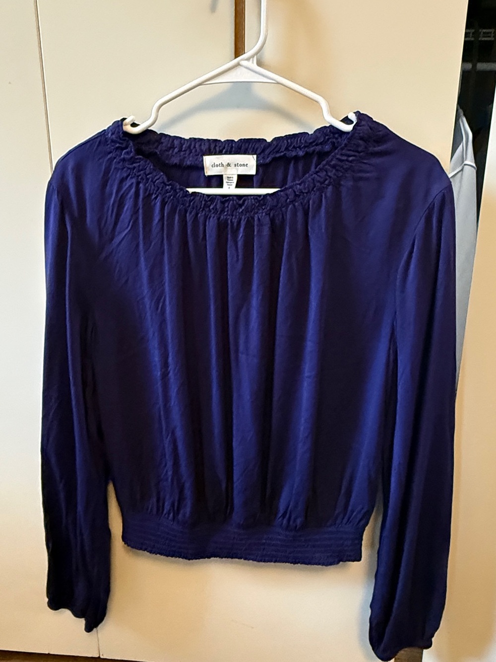 cloth & stone Women's deep purple /:Blue Long-Sleeve Peasant Top